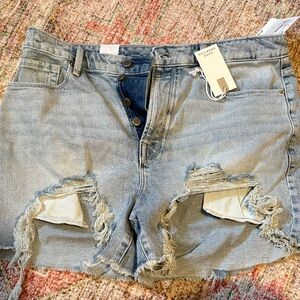 Distressed Denim Women Shorts